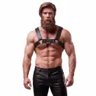 Fetish Submissive Attitude Men's Adjustable Eco-Leather Chest Harness – Black — Photo 1