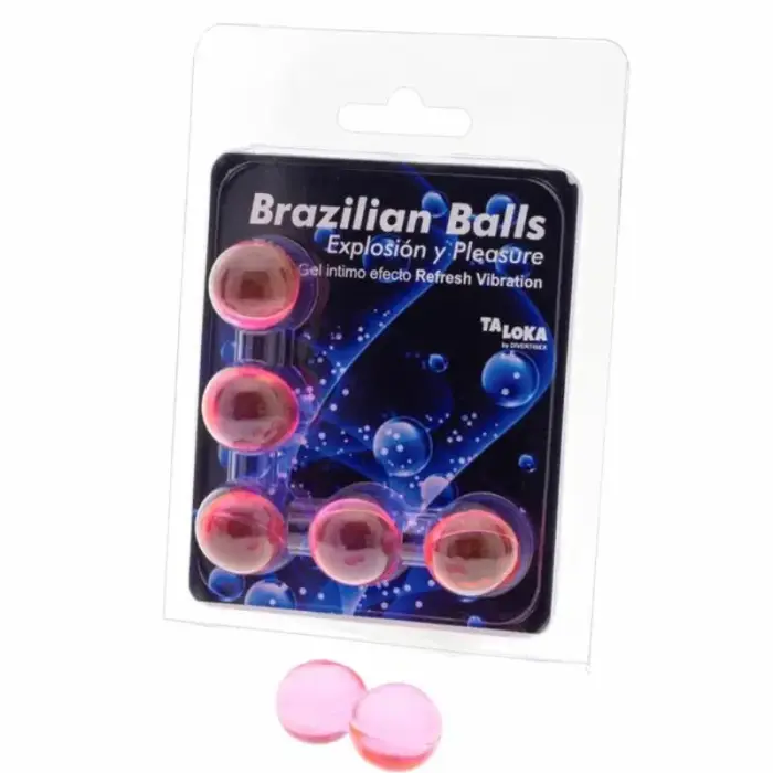 Taloka Brazilian Balls массажные гелевые капсулы – эффект Refresh с вибрацией – 5 шт.