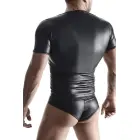 Men's Wetlook V-neck T-shirt – Black – XXL — Photo 2