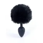 Plug-Jewellery анальная пробка с кроличьим хвостом – 6.5 cm (2.5″) – Черная — Фото 5