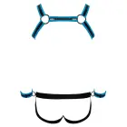 Svenjoyment Bondage men's jock set – harness, jock, 2 cuffs – black/blue – L — Photo 7