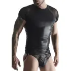 RFP Regnes Fetish Planet Wetlook T-shirt with Mesh Sleeves – Black – M — Photo 1