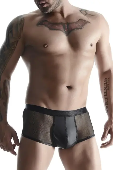 RFP Wet Look and Mesh Shorts – Black – XXL