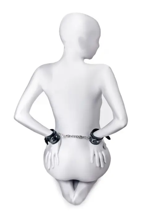 Anonymo handcuffs, PU leather, black Photo