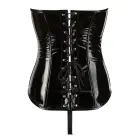 Black Level Shiny Vinyl Corset with Open Cups and Lacing – L — Photo 6