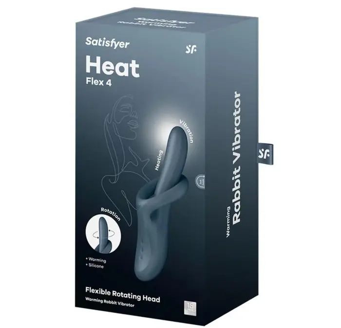 Satisfyer Heat Flex 4 вибратор с подогревом – 17 cm (6.5″) – серый