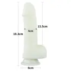 Lumino Play pimedas helendav läbipaistev dildo – 19 cm (7.5″) — Foto 2
