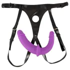 Sweet Smile itin minkštas dvigubas strap-on dildo – 32 cm (12.6″) – kūno spalva — Nuotrauka 3