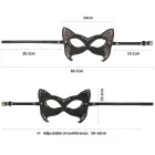 Rebellion Reign Cat Mask – маска кошки из ПУ с ушками и заклёпками – готика — Фото 3