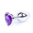 MyLove Toys Jewellery Silver анальная пробка в форме сердца – 7 cm (2.8″) – Фиолетовый — Фото 2