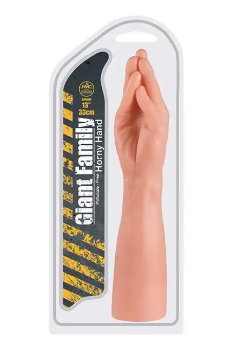 GIANT FAMILY rokas formas dildo – 33 cm (13″) – miesas krāsa