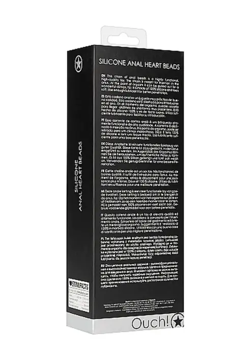 Anal Heart Beads – 14.3 cm (5.6″) – Must Photo