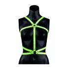 Ouch! Tamsoje šviečiančios kūno petnešos – neoninė žalia/juoda – L/XL — Nuotrauka 1