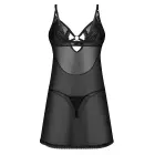 Obsessive Alliane Chemise with Thong – Black – L/XL — Photo 6
