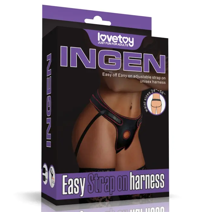 Lovetoy Easy Strap-On Harness – регулируемые полиэстровые ремни – талия 61–142 см – без дилдо