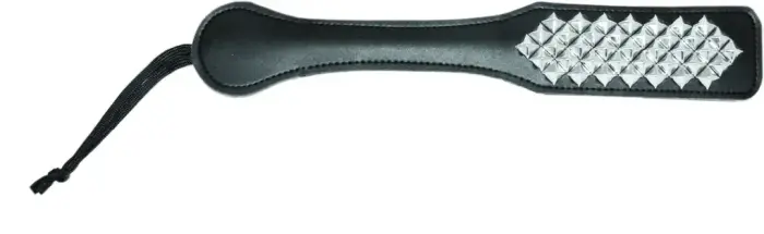 Sportsheets S&M dygliuotas plaktukas iš vinilo ir metalo 31.8 cm – juodas