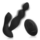 Black&Silver Cora вибрирующая силиконовая анальная пробка с пультом — Фото 3