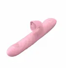Angelia vibrators ar kustību, rotējošu vārpstu un mēles stimulatoru – 19 cm (7.5″) – ādas krāsa Foto 3