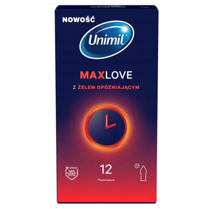 Unimil Max Love презервативы с эффектом продления – 12 шт.