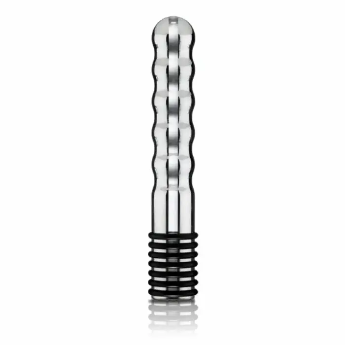 ElectraStim Wave Aluminium Intimate Machine Ribbed Metal 14cm – Silver