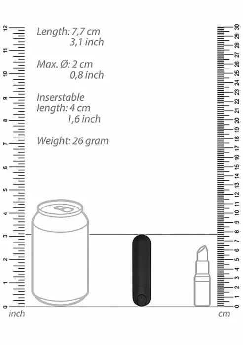 10-скоростной перезаряжаемый вибропуля – чёрный Фото num