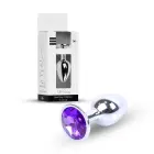 Plug-Jewellery Silver Anal Plug – 7 cm (2.8″) – Purple — Photo 9