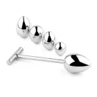 Jewellery Metal Anal Plug Set – 16.5 cm (6.5″) – Silver — Photo 1