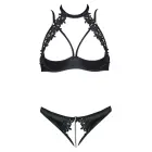 Cottelli Lingerie Embroidered Shelf Bra Set – Black & Gold – 75B/S — Photo 5