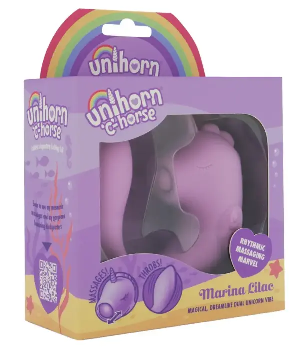 Unihorn C-Horse Marina Lilac kahekordne vibraator – 15 cm (5.9″) – lilla