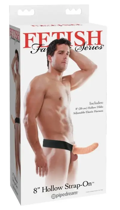 Fetish Fantasy Series FFS 8 dobais strap-on dildo – 20 cm (8″) – miesas krāsa