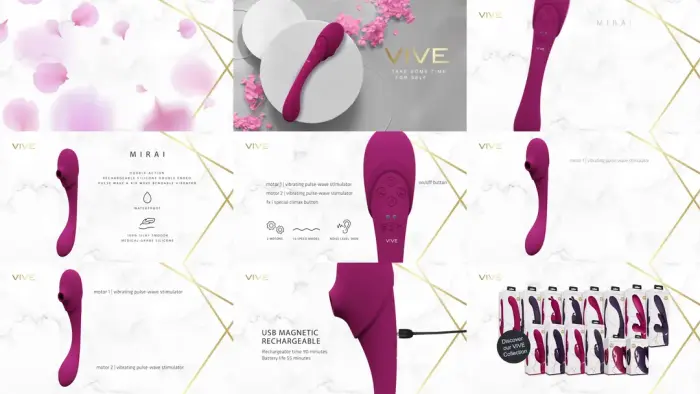 Mirai dubultais pulsa viļņu gaisa viļņu elastīgais vibrators – rozā Foto 8