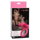Triple Clit Flicker Recharge Vibrating Cock Ring – Pink — Photo 3