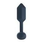 Rombo formos vibruojantis analinis kištukas – 13 cm – Juodas — Nuotrauka 4