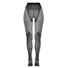 Cottelli LEGWARE Crotchless Tights with Overknee Look – Black — Photo 8