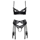 Cottelli LINGERIE Lace Suspender Set – Black – 85C/L — Photo 8