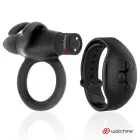 Black&Silver Agron vibrating cock ring with WatchMe remote watch – black — Photo 3