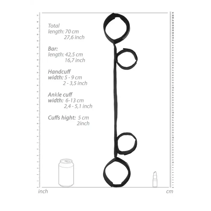 Spreader Bar with Hand and Ankle Cuffs Foto 6