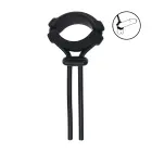 LEVELZ Detachable Wide Adjustable Silicone Cock Ring – 5 mm – Black — Photo 6