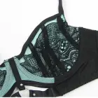 SUBBLIME 955564 zaļš patentēta tīkliņa krūštura komplekts L/XL – elegants push-up dizains — Foto 8