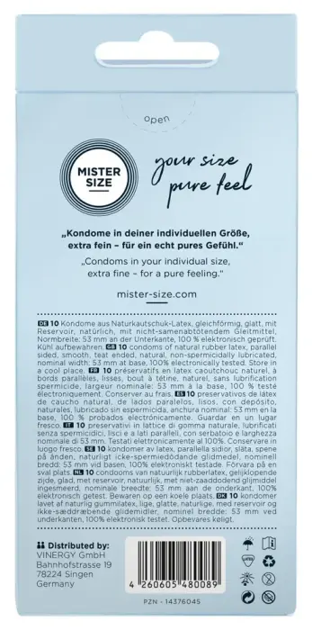 Mister Size 53 mm презервативы – 10 шт. Фото num