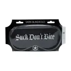Suck Don't Bite - Printed Satin Mask - Black Foto 2