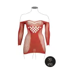 Garām piedurknēm tīkliņa mini kleita – Queen Size Foto 15