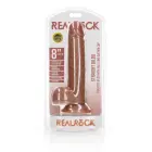 Taisns reālistisks dildo ar sēkliniekiem un piesūcekni – 20.5 cm (8″) — Foto 1
