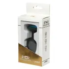 Star Collection Black Silicone Anal Plug L with Light Blue Stone — Photo 1
