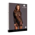 Roxy seksikas leopardimustriga võrkkangast kleit – must – Üks suurus — Foto 1