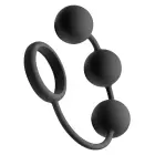 Silicone Cockring with 3 Weighted Anal Balls – 15.2 cm (6″) — Photo 3