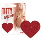 You2Toys Heart Pasties – накладки на соски – блестящий красный — Фото 8