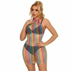 Subblime Rainbow Fishnet Dress – One Size — Photo 4