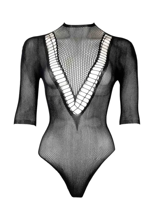 Īsroku bodijs – melns – viens izmērs Foto 7