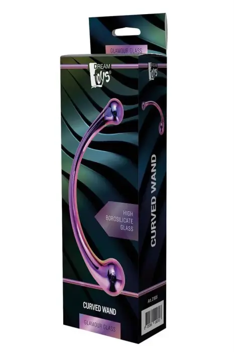 Glamour stiklo lenktas Wand dildo – 17 cm (6.7″)